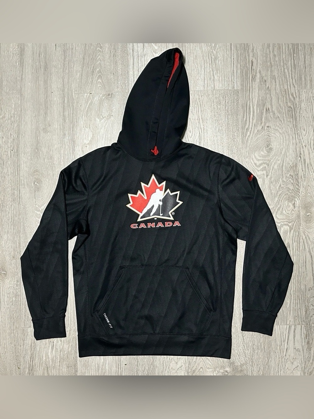 Nike Team Canada Hockey Pullover Therma-Fit Black Hoodie Sweater